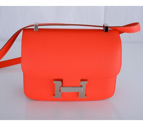 Hermes Rose Jaipur Constance Bag in Epsom Leather ...