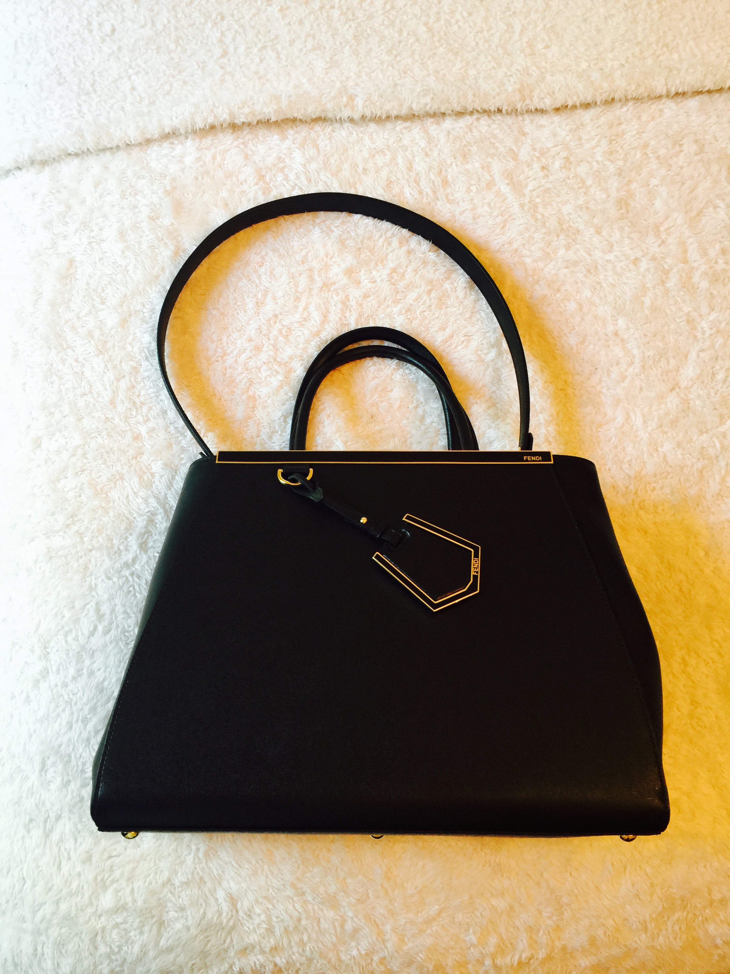 Fendi 2Jours Black Shopping Bag - Shopping and Info