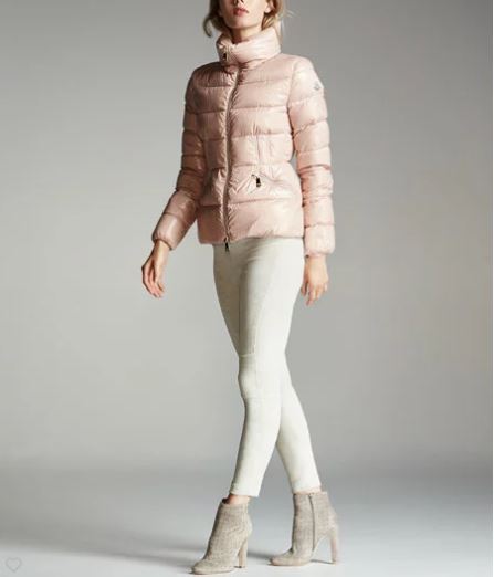 baby pink moncler coat