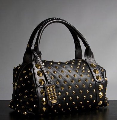 Jessica Simpson black studded bag | ShoppingandInfo.com