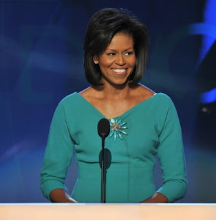 Michelle Obama’s blue dress from the Democratic National Convention ...