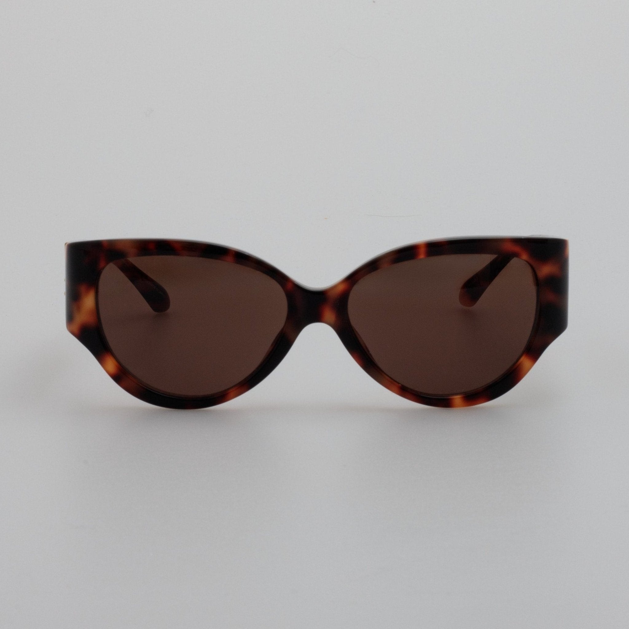 Linda Farrow Connie tortoiseshell cat-eye sunglasses with brown lenses