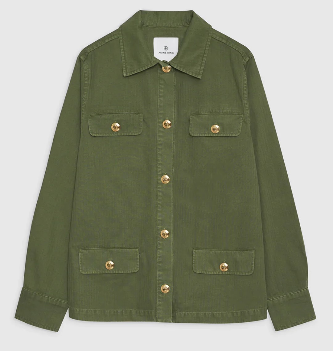 Anine Bing Army Green Corey Jacket for Spring