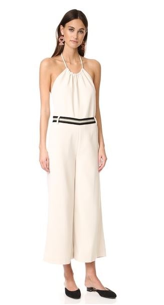 Cream White Dressy Jumpsuit