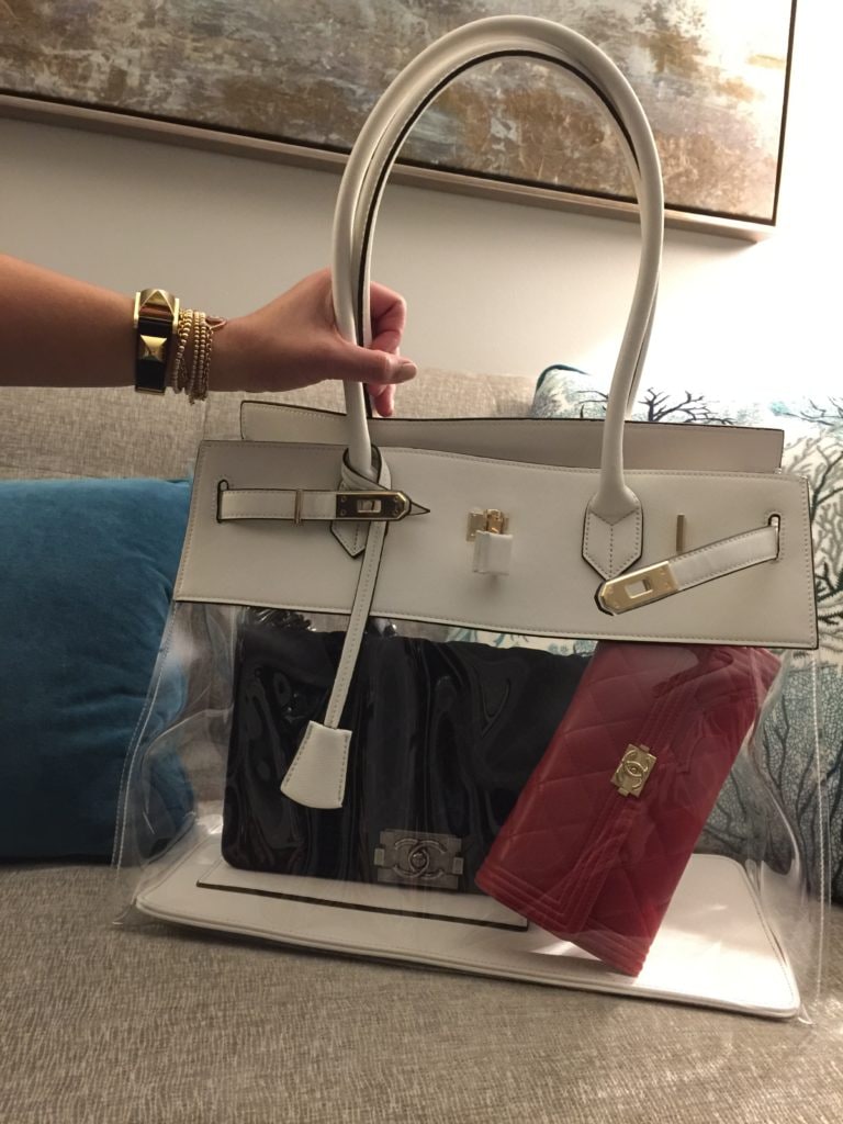 Birkin clear white bag