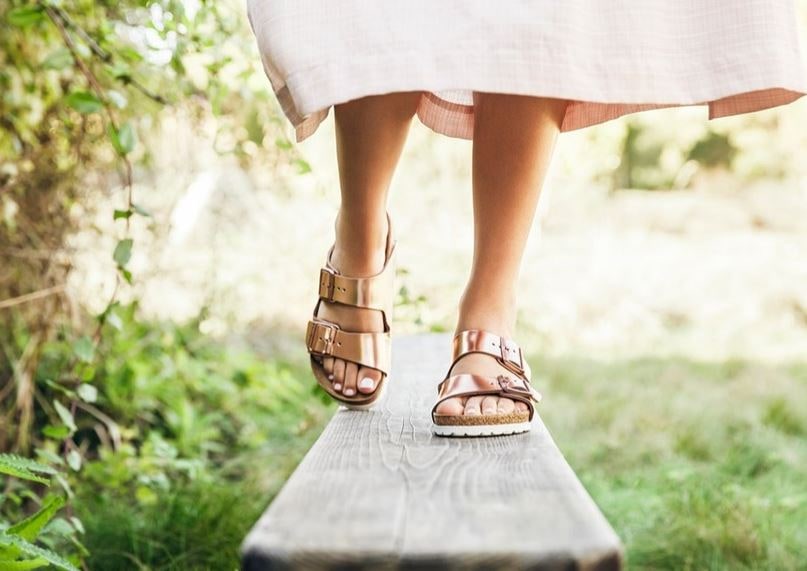 Rose Gold Birkenstocks