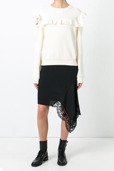Ruffled Sweatshirt