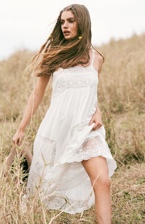 festival white lace dress