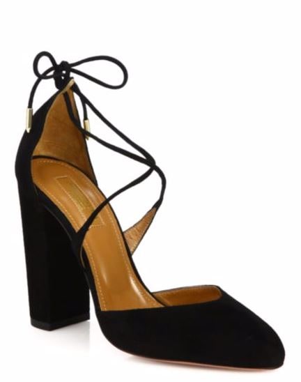 Aquazzura black suede shoes on sale 