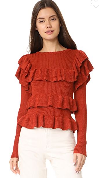 Ulla Johnson Mabel Ruffle sweater sale