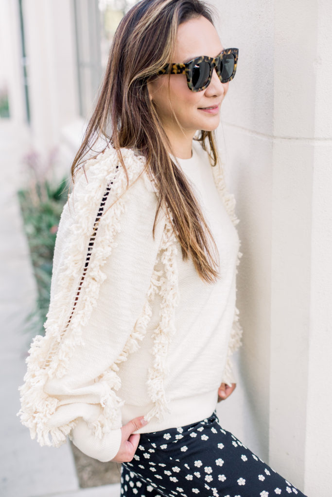 Cozy Cream Fringe Sweater season