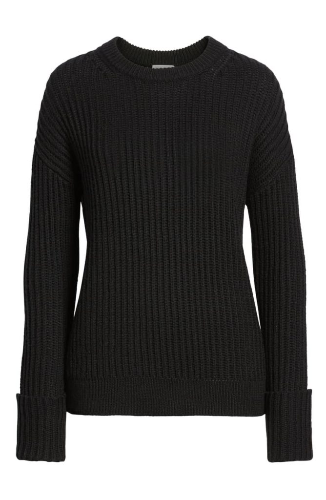 black sweater