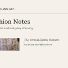 Shopping and Info fashion notes and the DressLikeMe archive feature