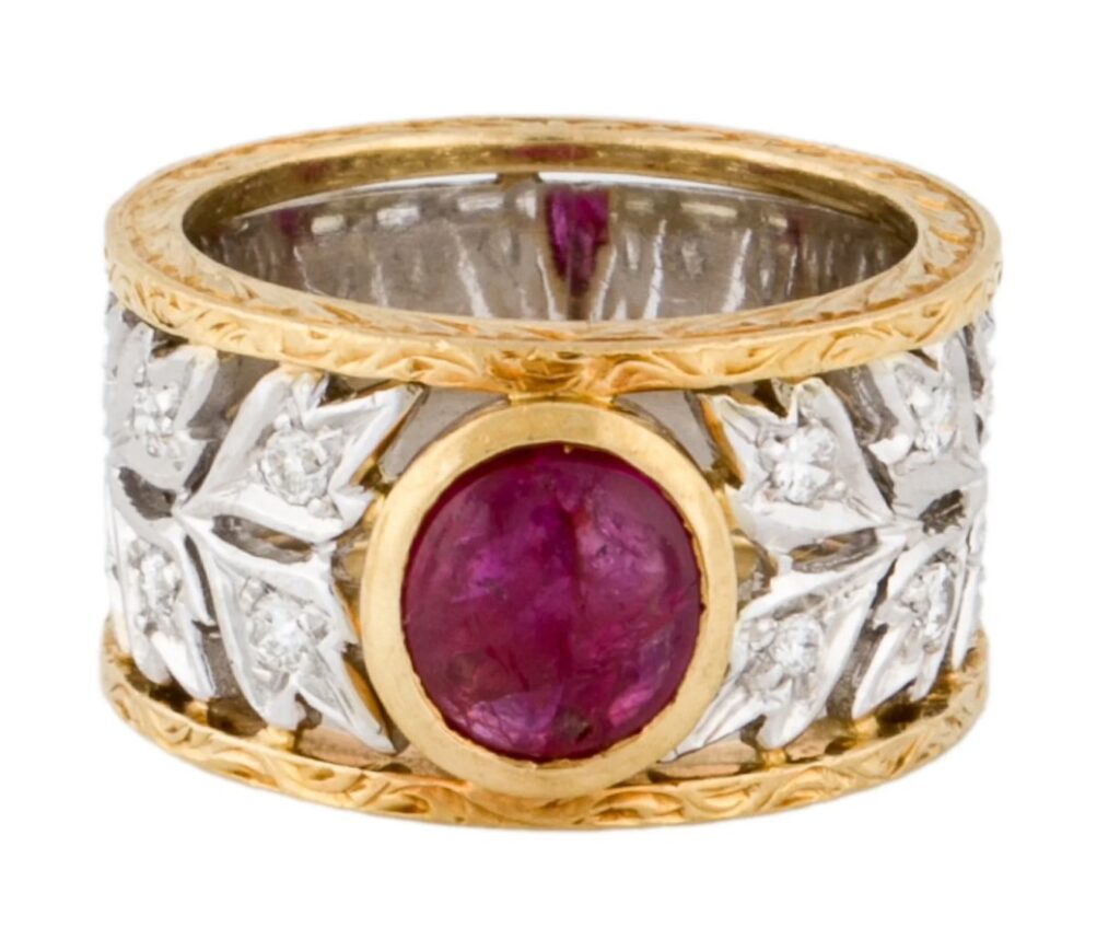 Ruby and Diamond Cigar Band Ring - Shopping and Info