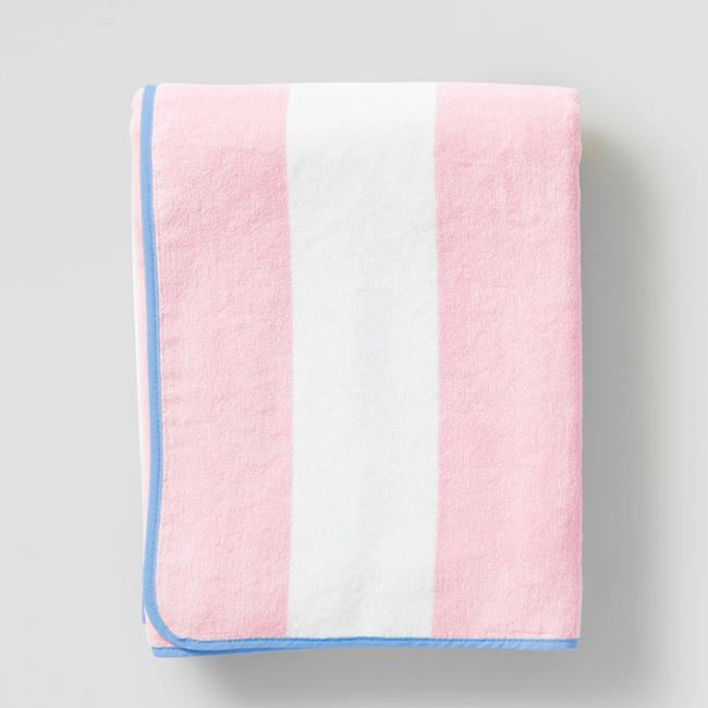 Summer to fall in Nantucket packing: Weezie Pink Stripe beach towel