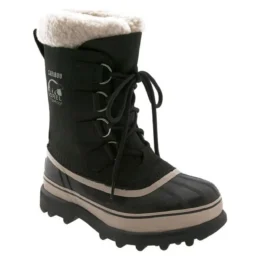 Winter boots for women: Sorel Caribou waterproof winter boot in Black Stone