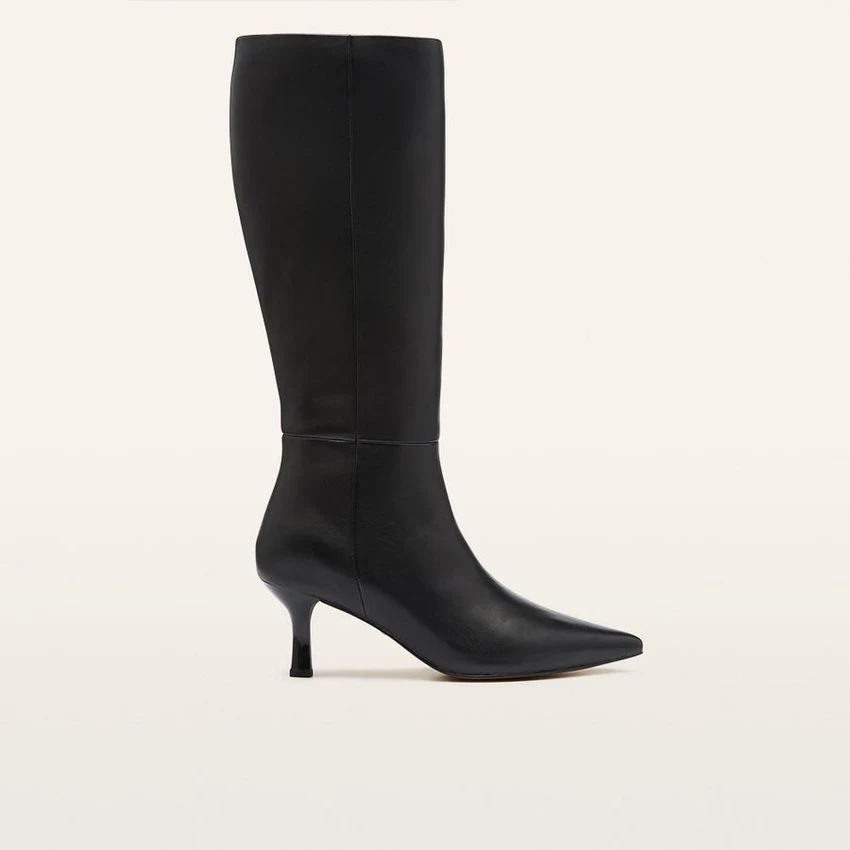 Knee-high boots for women: FRANKIE4 Allegra leather knee-high boots in black Knee-high boots for women: FRANKIE4 Allegra leather knee-high boots in black