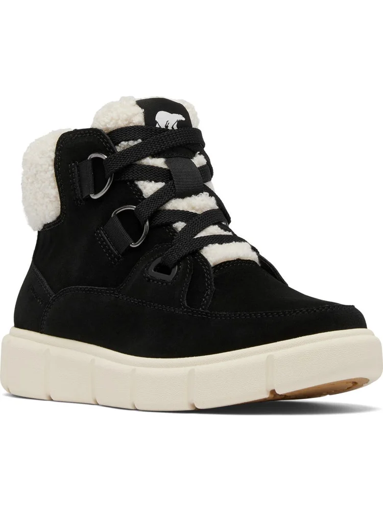 Winter boots for women: Sorel Explorer III Joan NW waterproof boot in Black Sea Salt Winter boots for women: Sorel Explorer III Joan NW waterproof boot in Black Sea Salt