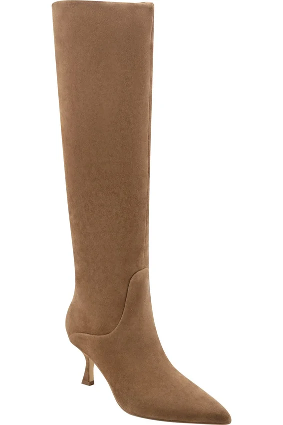 Knee-high boots for women: Marc Fisher LTD Visola suede knee-high boots in medium brown Knee-high boots for women: Marc Fisher LTD Visola suede knee-high boots in medium brown
