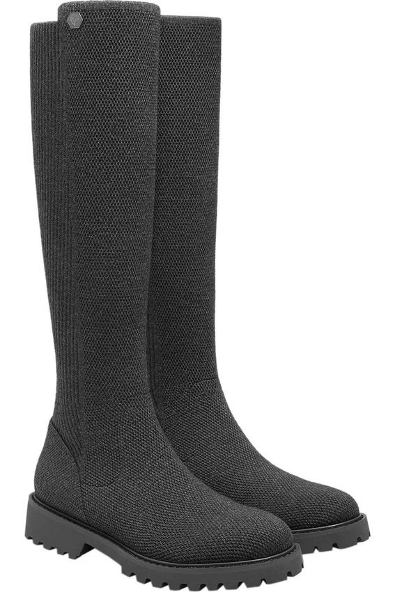 Knee-high boots for women: VIVAIA Filipa wool knee-high boots in rich grey Knee-high boots for women: VIVAIA Filipa wool knee-high boots in rich grey