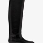 Khaite Colt black leather knee-high boots
