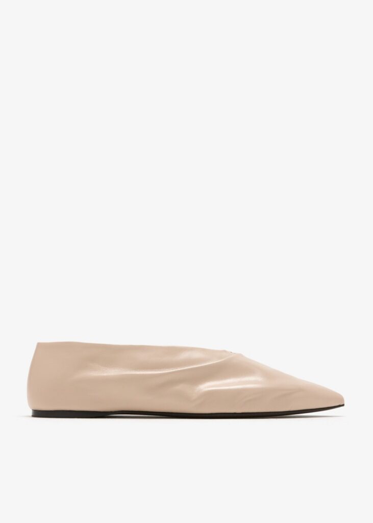 Khaite Miriam beige calfskin ballet flats