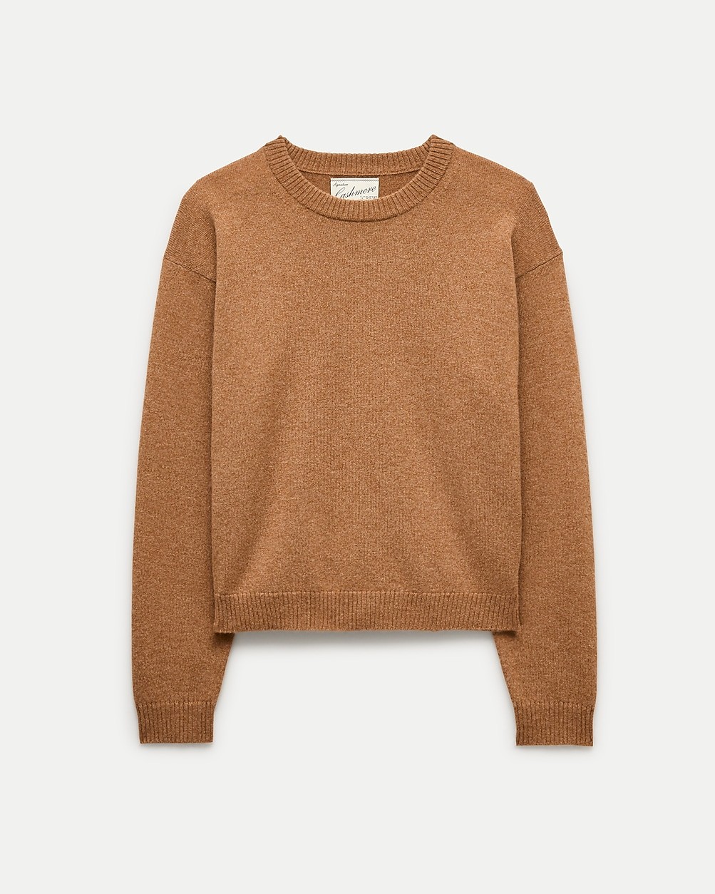 J.Crew camel relaxed cashmere crewneck