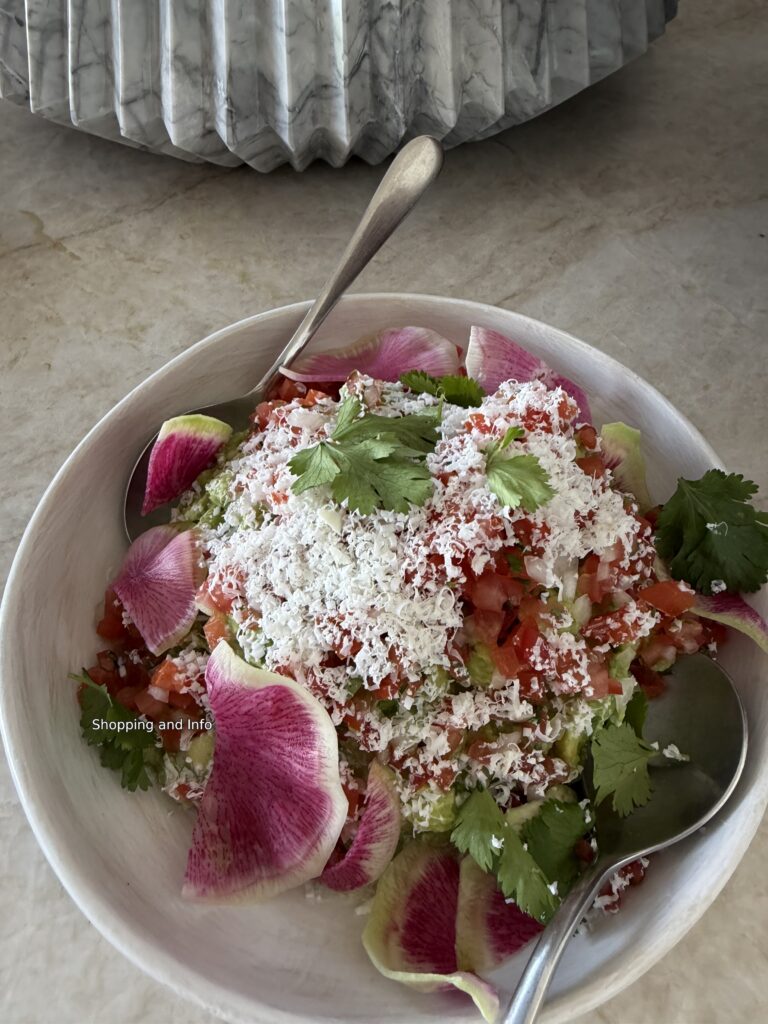 Watermelon radish and cotija salad at Four Seasons Resort Cabo Del Sol - Cabo travel guide