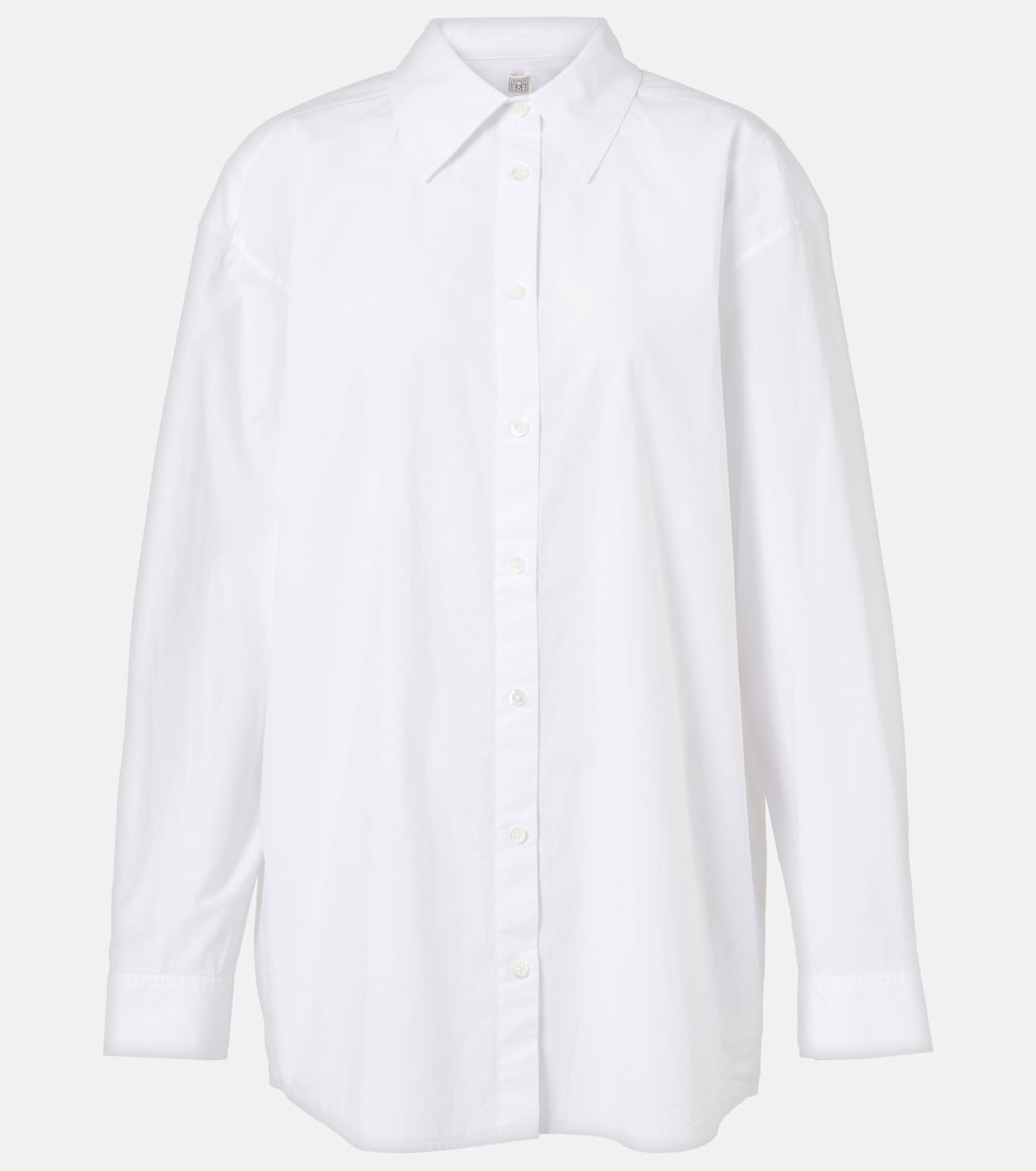 Oversized white cotton poplin shirt by Toteme