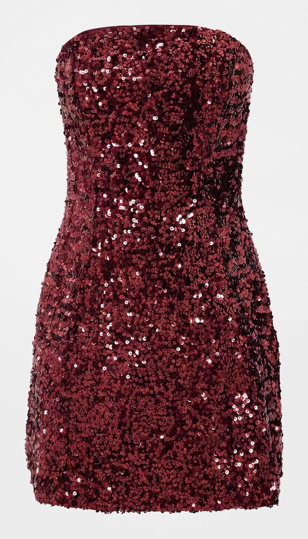 Bardot Helene burgundy sequin velvet mini dress