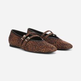 Leopard Mary Jane flats - Naturalizer Crista in Brown Leopard Print - best ballet flats and Mary Janes