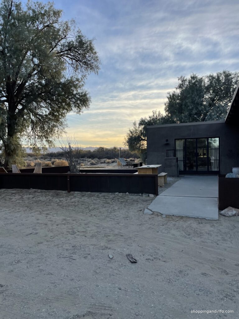 Beth Dutton outfits inspiration: my desert ranch house photo at dusk near Joshua Tree