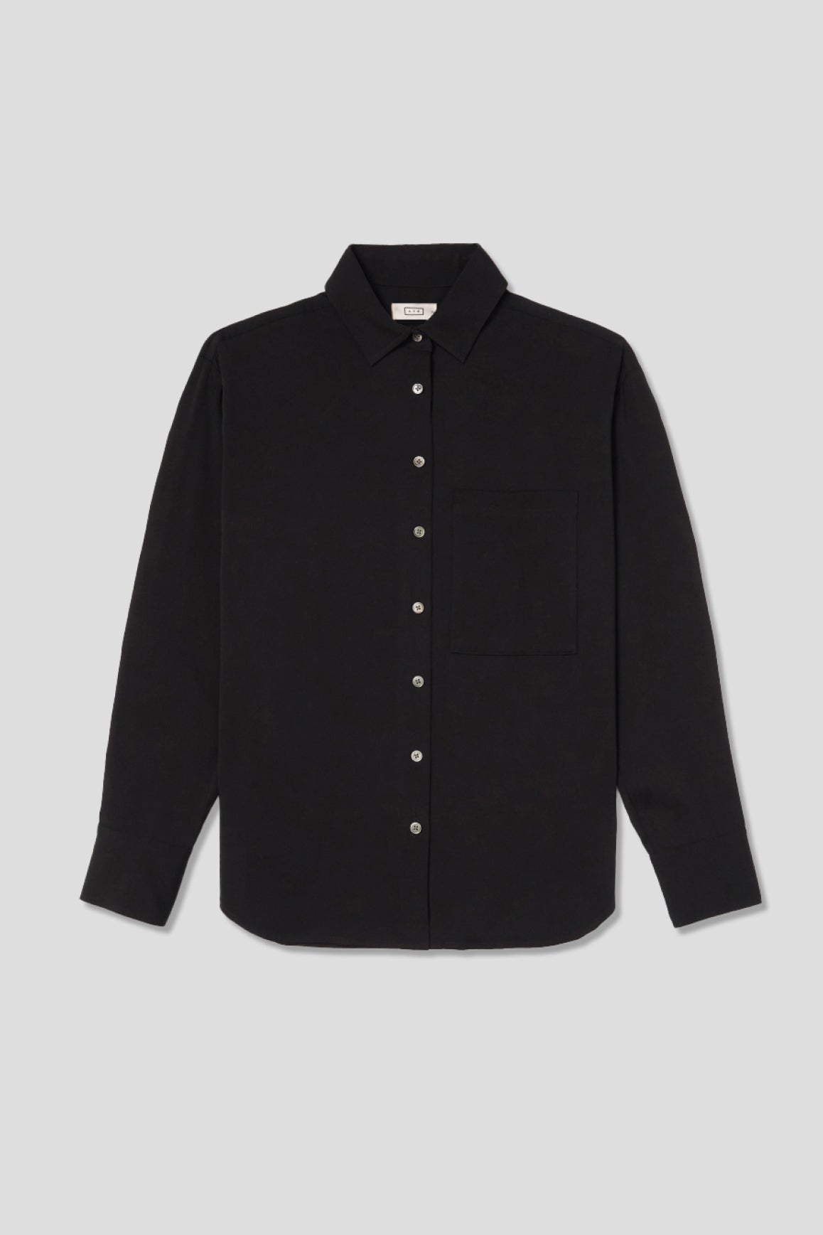 AYR The Deep End black heavy silk button-down shirt - Everyday Style Picks