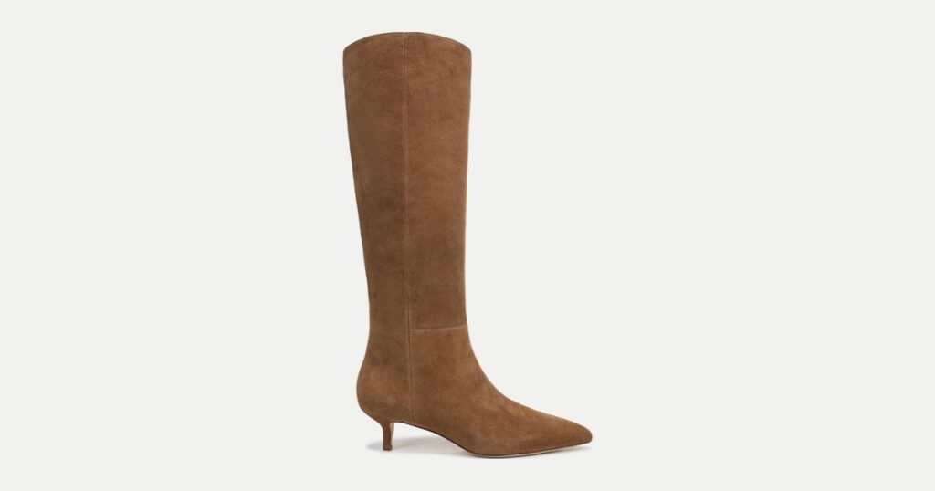 Boots guide: Veronica Beard Lisa tan suede knee-high boots