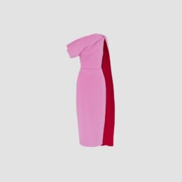Cami Miller outfits - Roksanda Maite pink draped midi dress cover