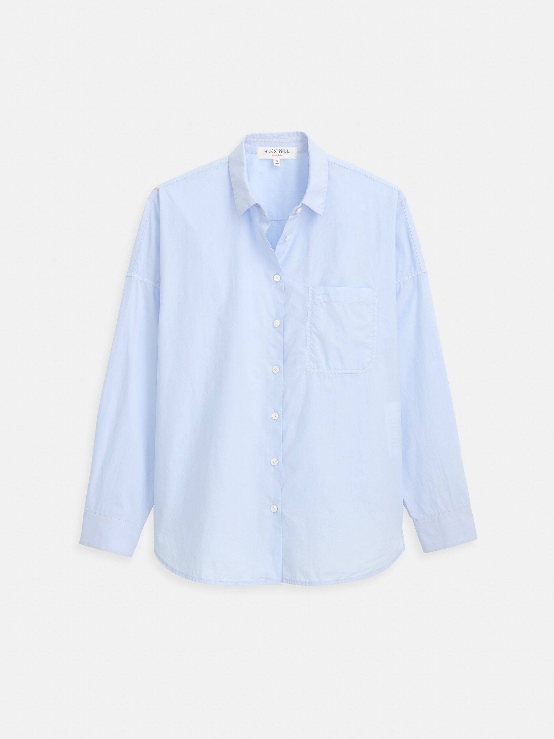 Alex Mill Jo Cotton Poplin Shirt in Calm Blue - Cara Dutton outfits Alex Mill Jo Cotton Poplin Shirt in Calm Blue - Cara Dutton outfits