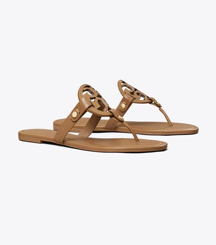Tory Burch Miller leather sandals in Almond Flour