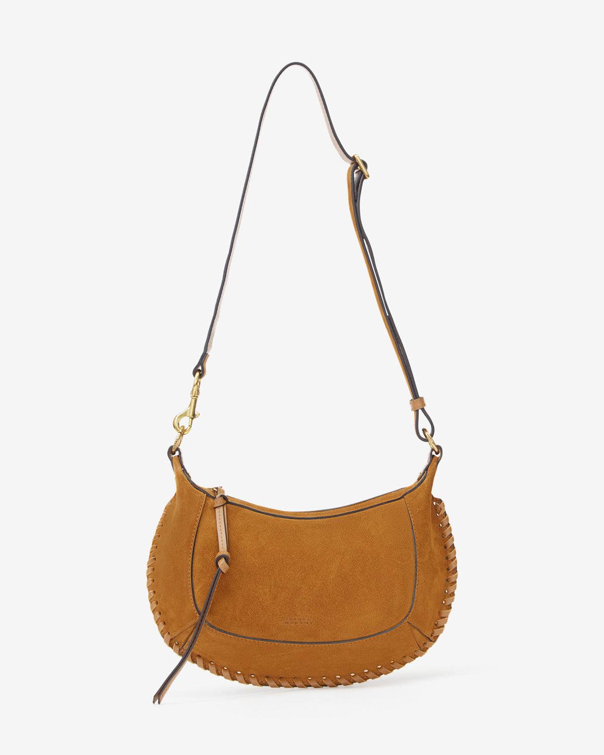 Isabel Marant Oskan Moon in Cognac Suede - designer crossbody bags