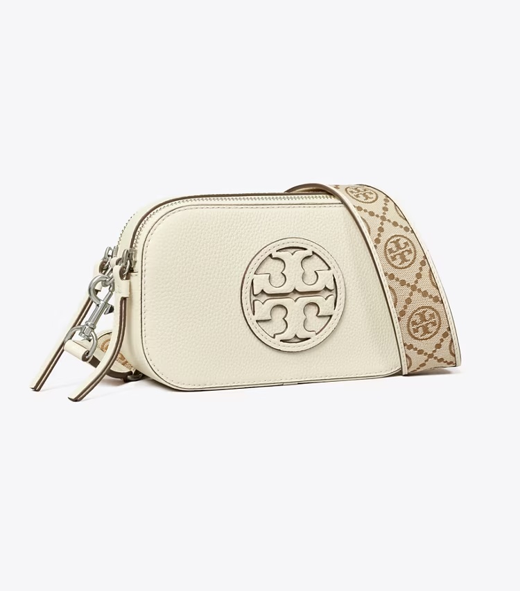Tory Burch Mini Miller New Ivory pebbled-leather crossbody bag