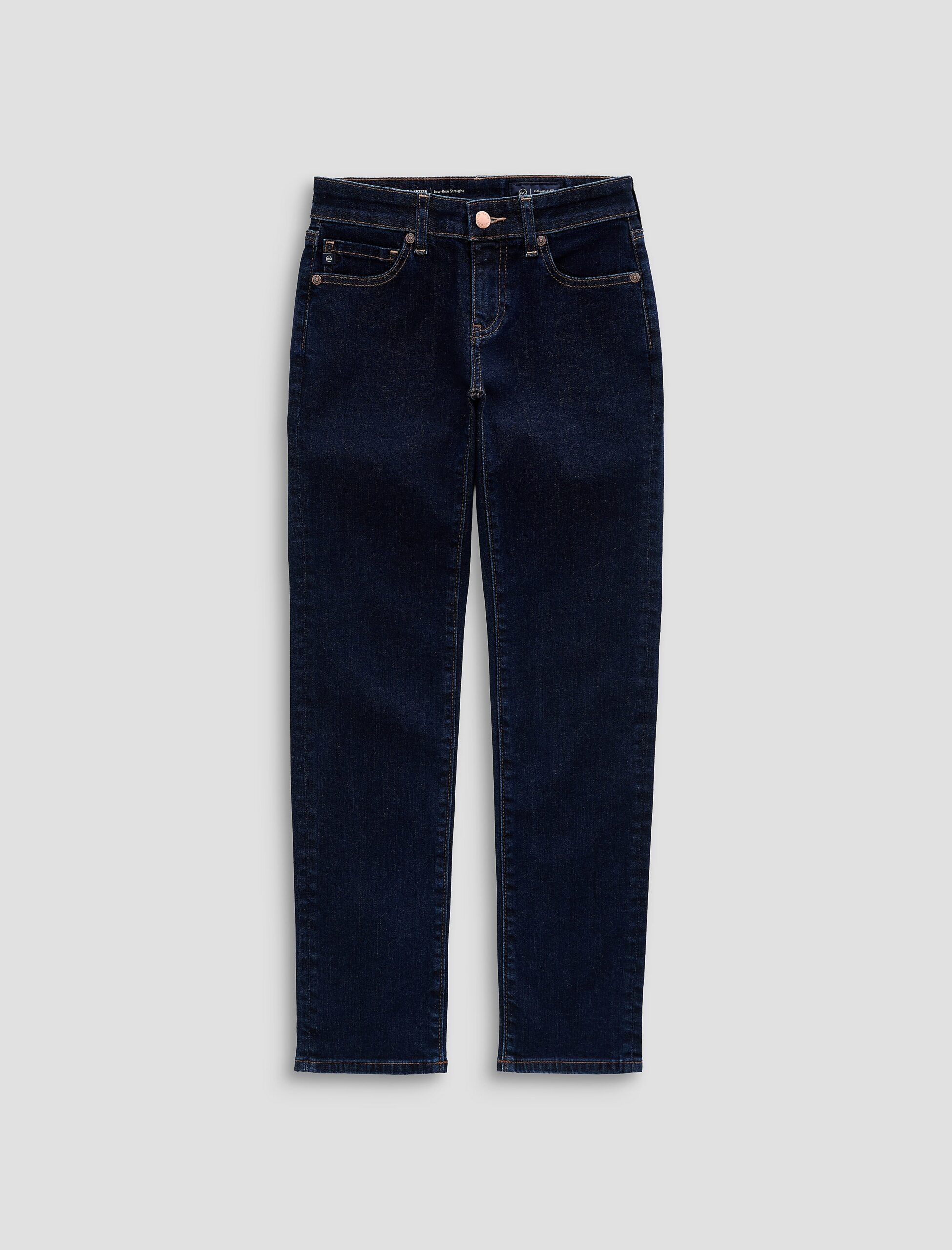 Straight-leg jeans: AG Sandra Petite Jeans in Modern Indigo
