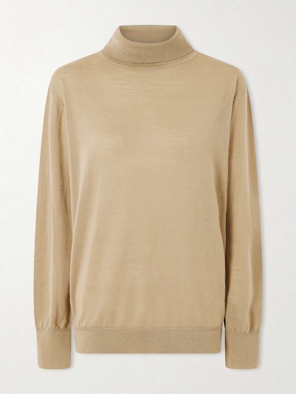 Toteme beige merino wool turtleneck