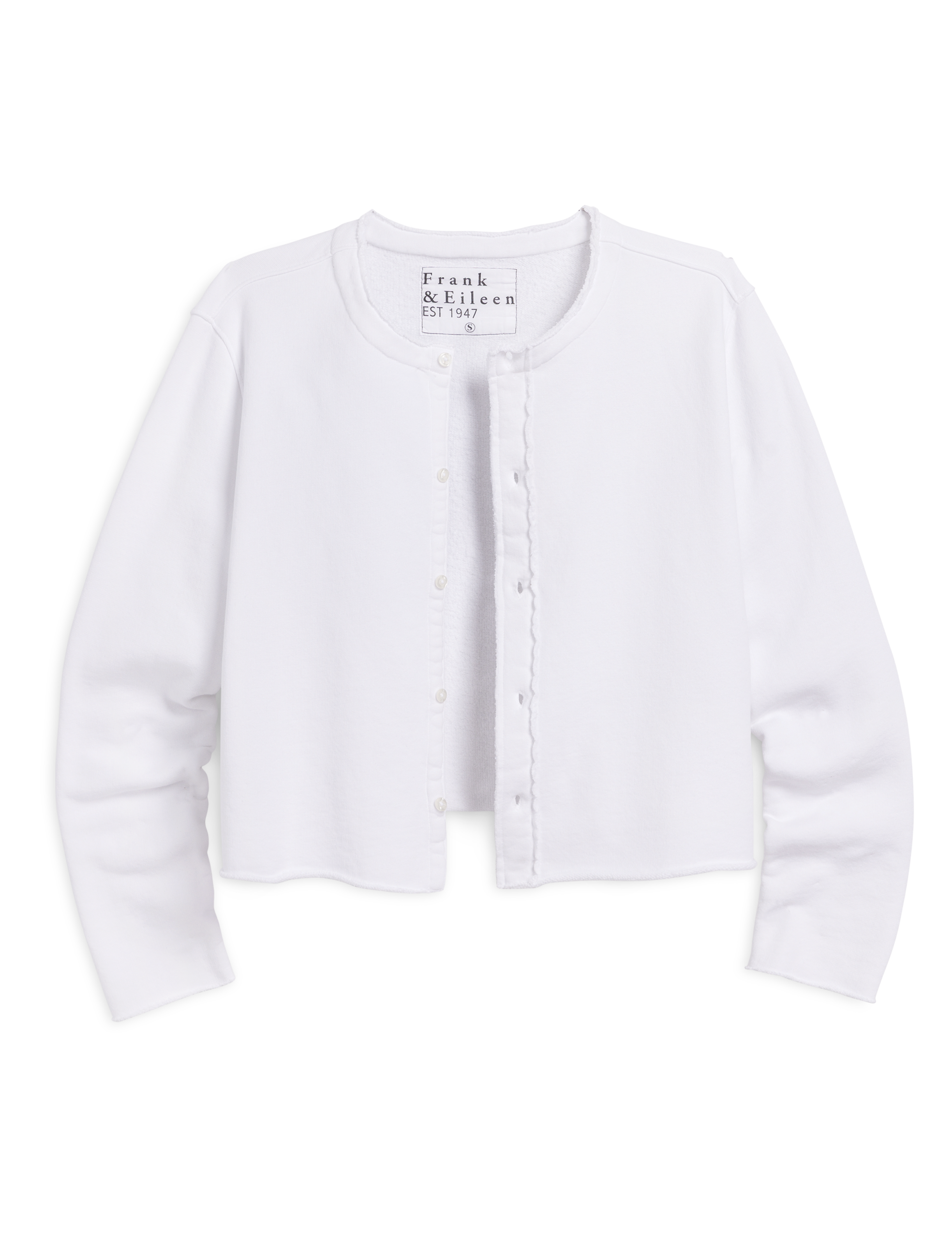White cotton sweatshirt cardigan - Everyday Style Picks