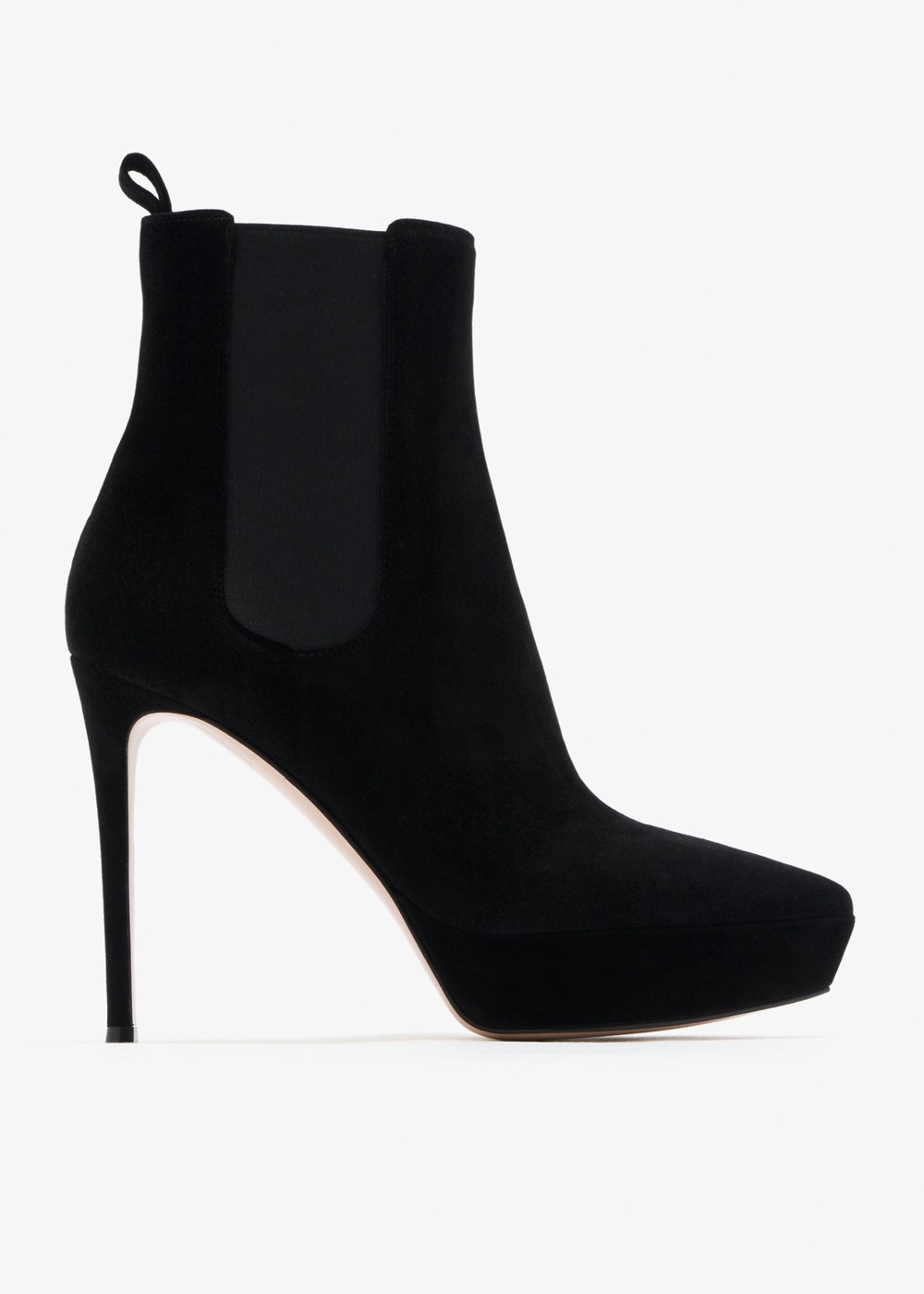 Gianvito Rossi black suede platform ankle boots