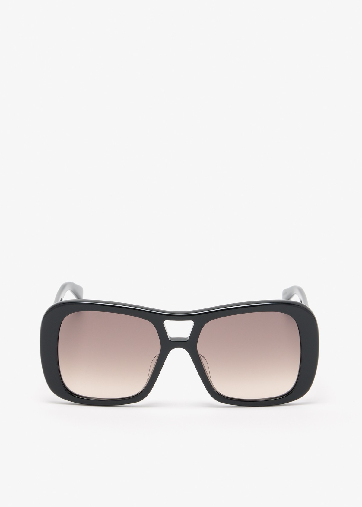 Black Pilot Sunglasses with Triomphe Hardware