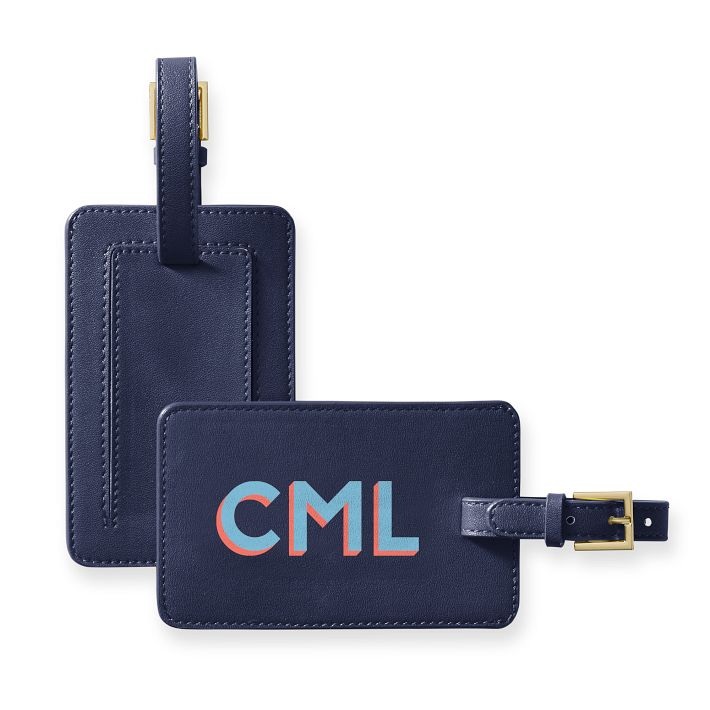 Navy Fillmore Luggage Tag - Mark & Graham - gifts for him Navy Fillmore Luggage Tag - Mark & Graham - gifts for him