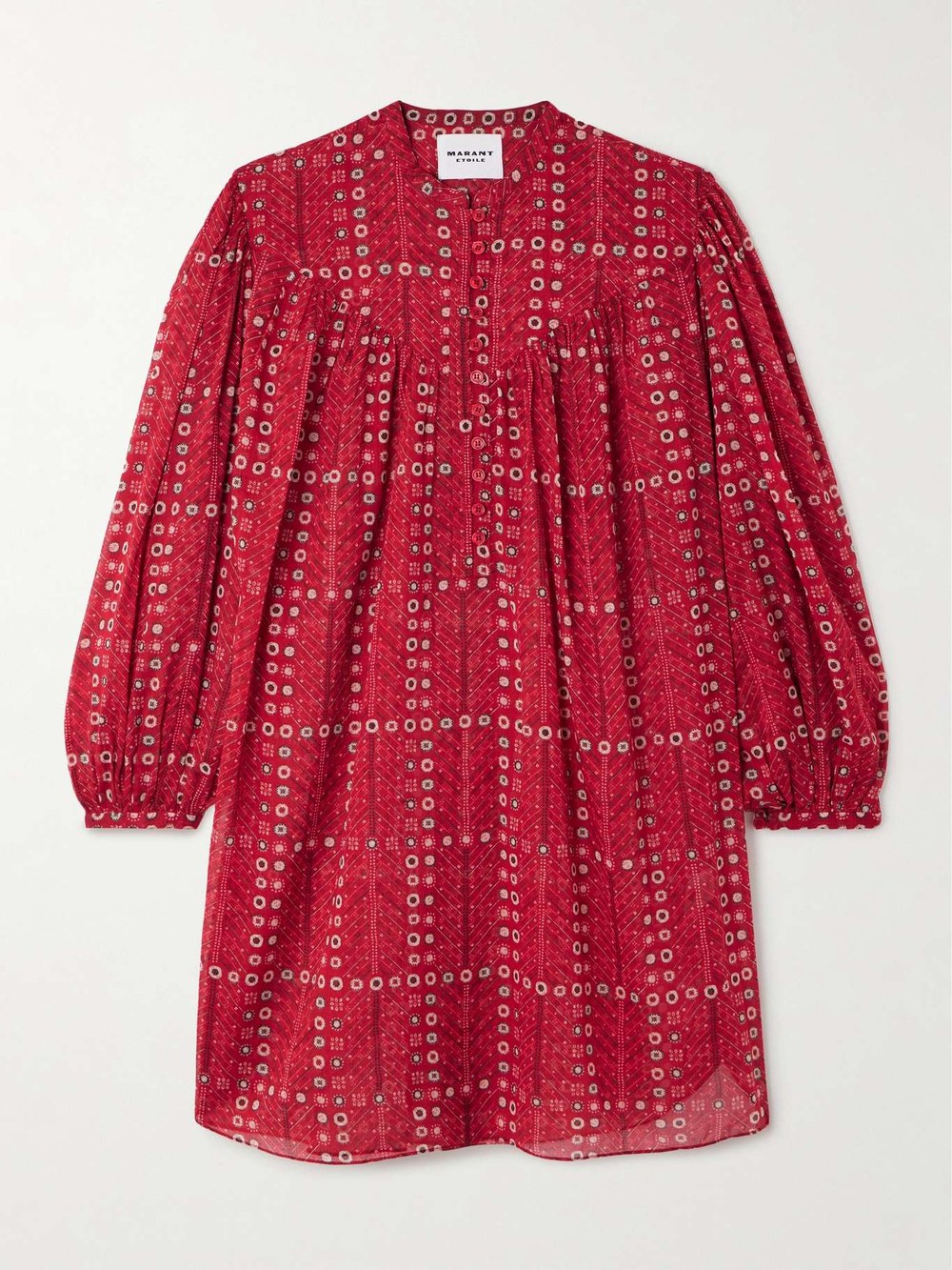Marant Étoile Melinda red bandana-print mini dress
