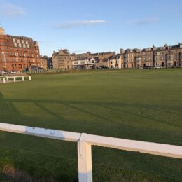 Scottish designers and packing ideas for St Andrews: Old Course view