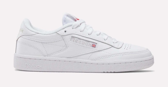 Reebok Club C 85 white and light-grey leather sneakers