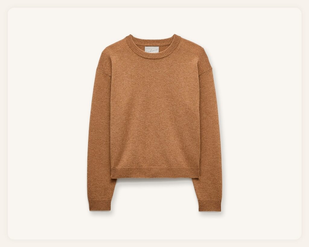 J.Crew camel relaxed cashmere crewneck