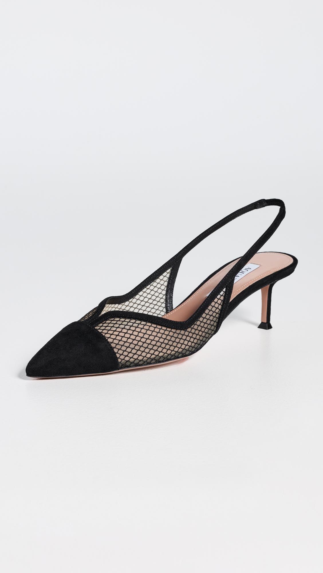 Mesh kitten heels - Aquazzura Gia Mesh Sling Pumps - best ballet flats and Mary Janes Mesh kitten heels - Aquazzura Gia Mesh Sling Pumps - best ballet flats and Mary Janes